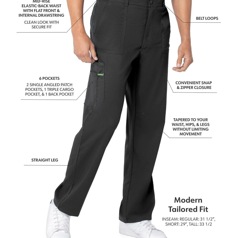 Landau Proflex Men's Straight-Leg Cargo Pants - BLACK / Sizes S - 5XL - Image 2