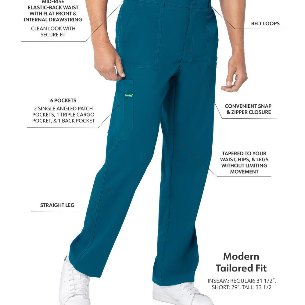 Landau Proflex Men's Straight-Leg Cargo Pants - CARIBBEAN / Sizes S - 5XL - Image 2