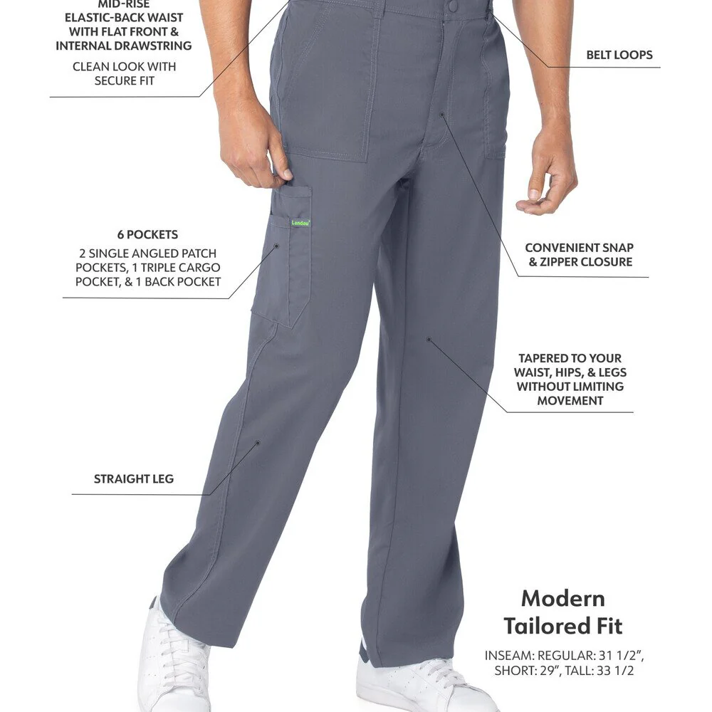 Landau Proflex Men's Straight-Leg Cargo Pants - STEEL / Sizes S - 5XL - Image 2