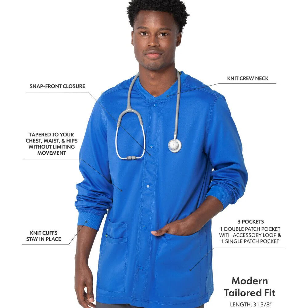 Landau Proflex Men's Warm-Up Jacket - ROYAL / Sizes S - 5XL - Image 2
