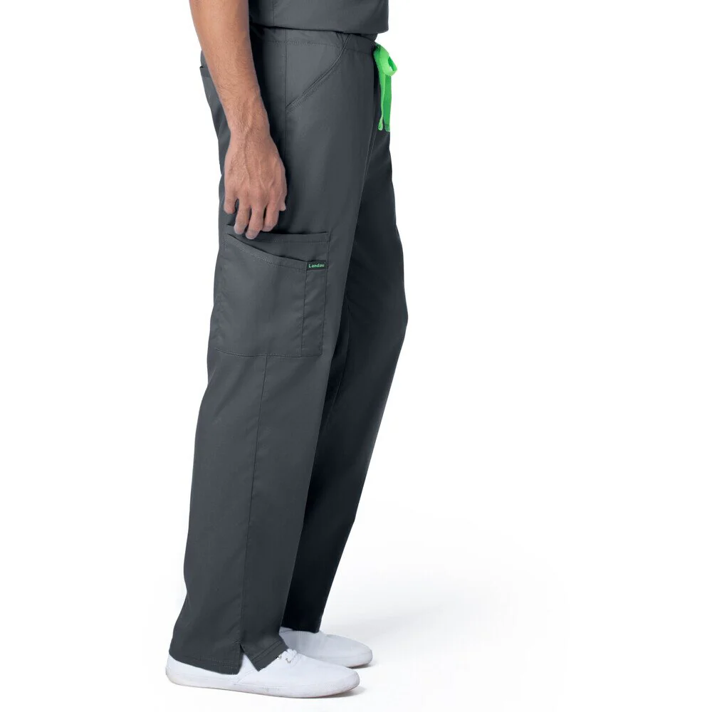 Landau Proflex Unisex Straight-Leg Cargo Scrub Pants - GRAPHITE / Sizes XS - 5XL - Image 4
