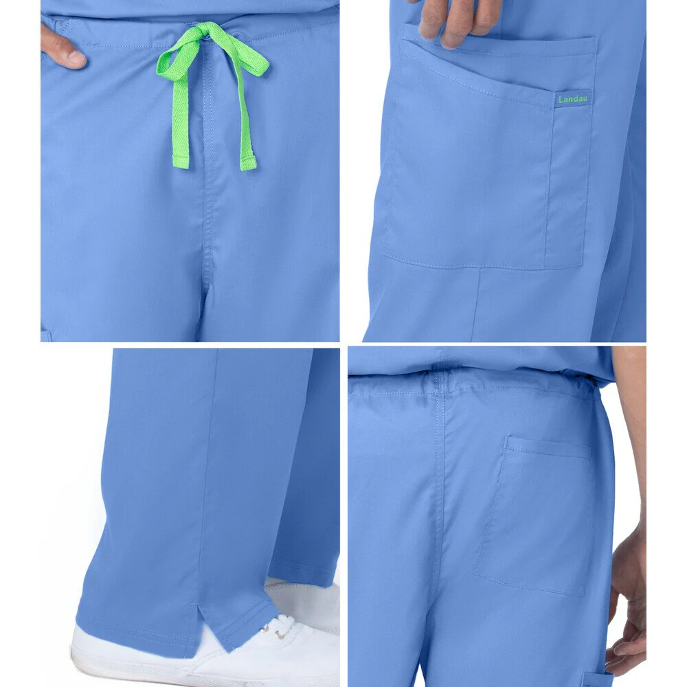 Landau Proflex Unisex Straight-Leg Cargo Scrub Pants - ROYAL / Sizes XS - 5XL - Image 5