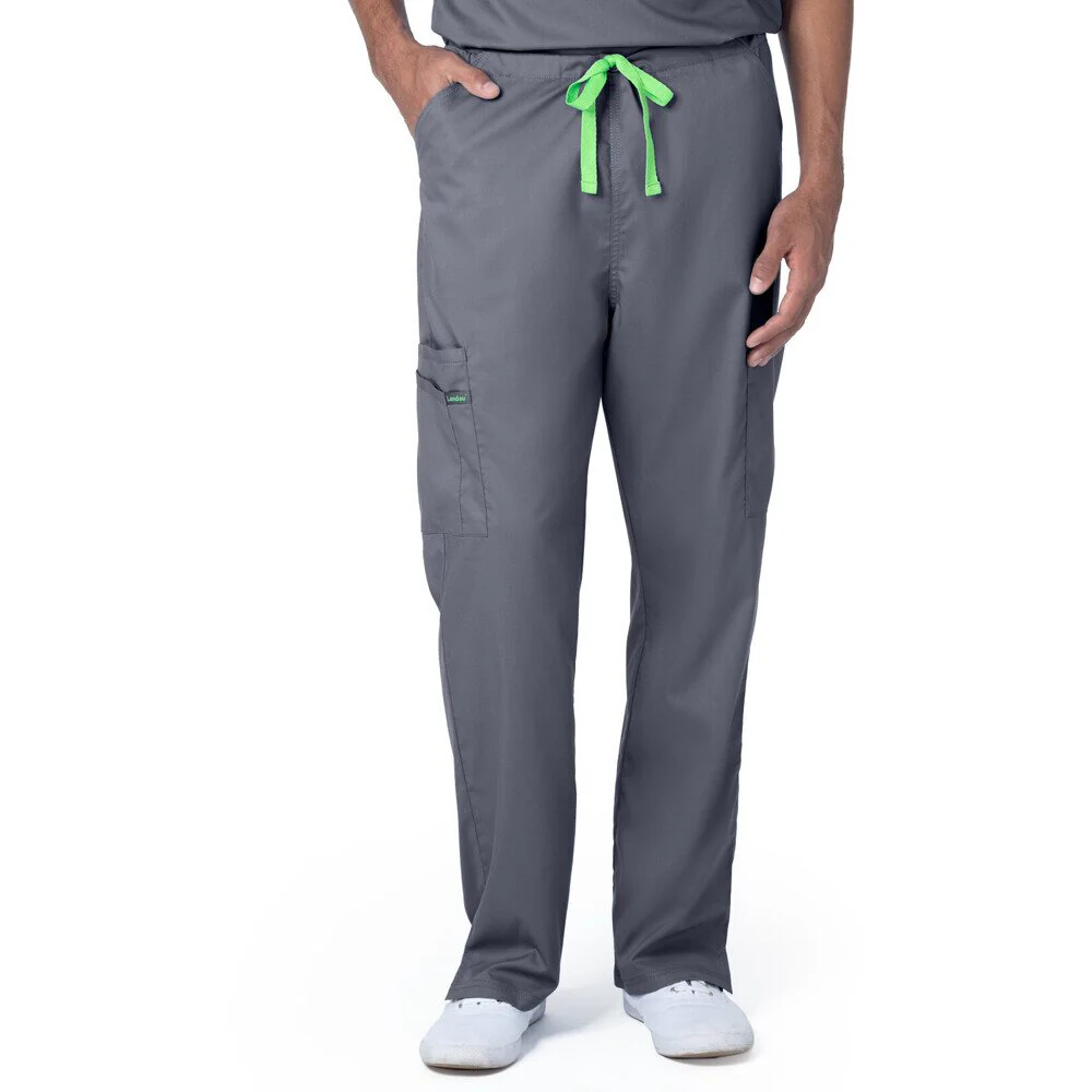 Landau Proflex Unisex Straight-Leg Cargo Scrub Pants - STEEL / Sizes XS - 5XL