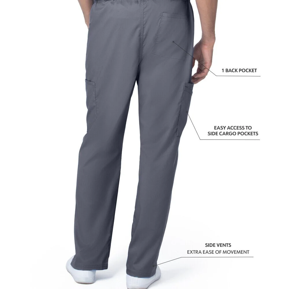 Landau Proflex Unisex Straight-Leg Cargo Scrub Pants - STEEL / Sizes XS - 5XL - Image 3