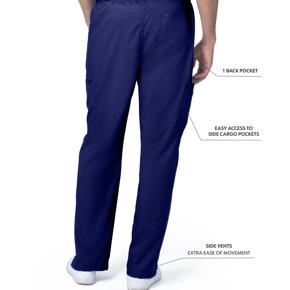 Landau Proflex Unisex Straight-Leg Cargo Scrub Pants - TRUE NAVY / Sizes XS - 5XL - Image 3