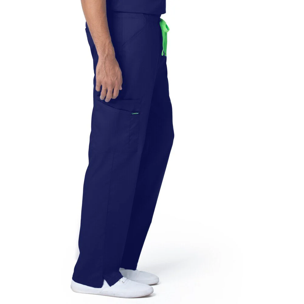 Landau Proflex Unisex Straight-Leg Cargo Scrub Pants - TRUE NAVY / Sizes XS - 5XL - Image 4