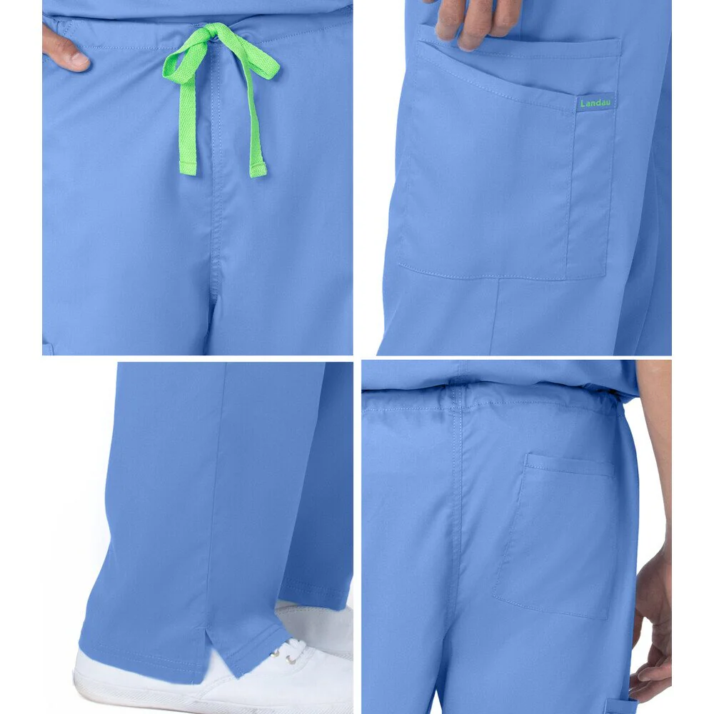 Landau Proflex Unisex Straight-Leg Cargo Scrub Pants - TRUE NAVY / Sizes XS - 5XL - Image 5