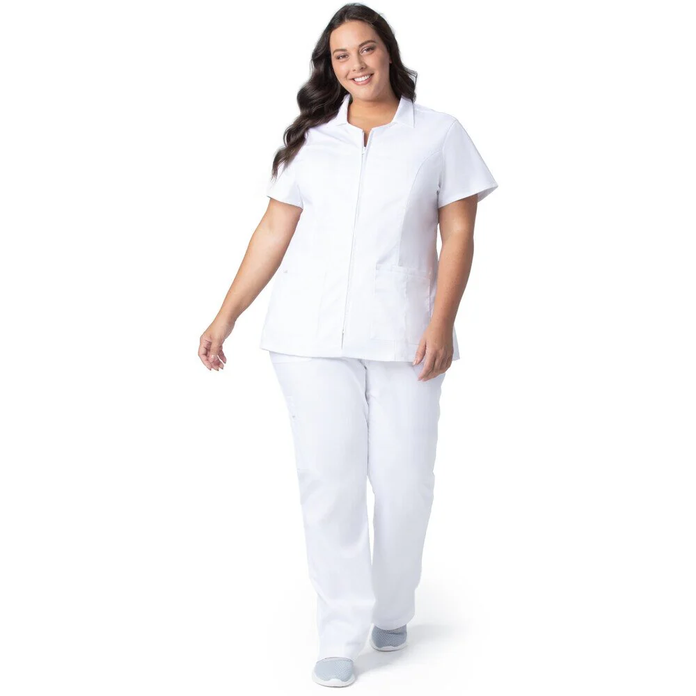 Landau Proflex Women's 5-Pocket Notch Collar Top - WHITE / Sizes XS - 5XL - Image 4