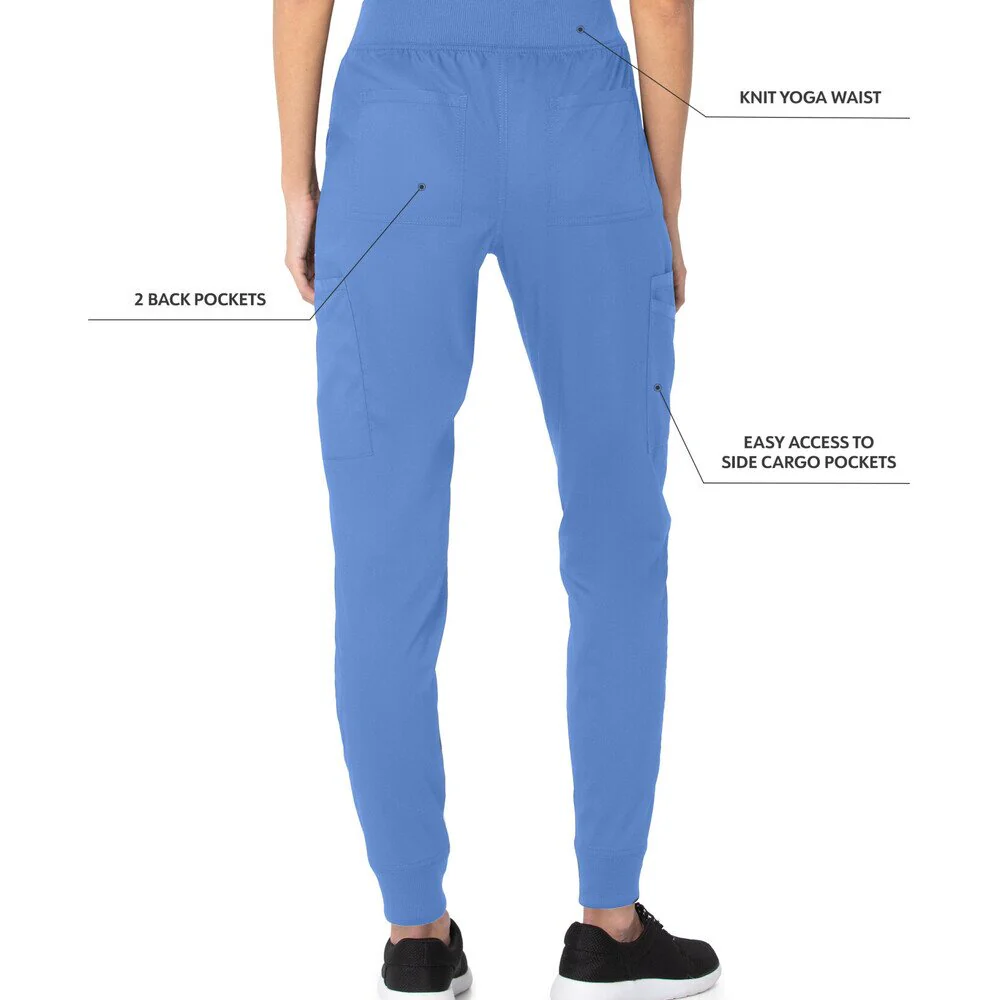 Landau Proflex Women's Banded-Bottom Jogger Pants with Elastic Waistband + 7 Pockets - CEIL / Sizes XS - 5XL - Image 3