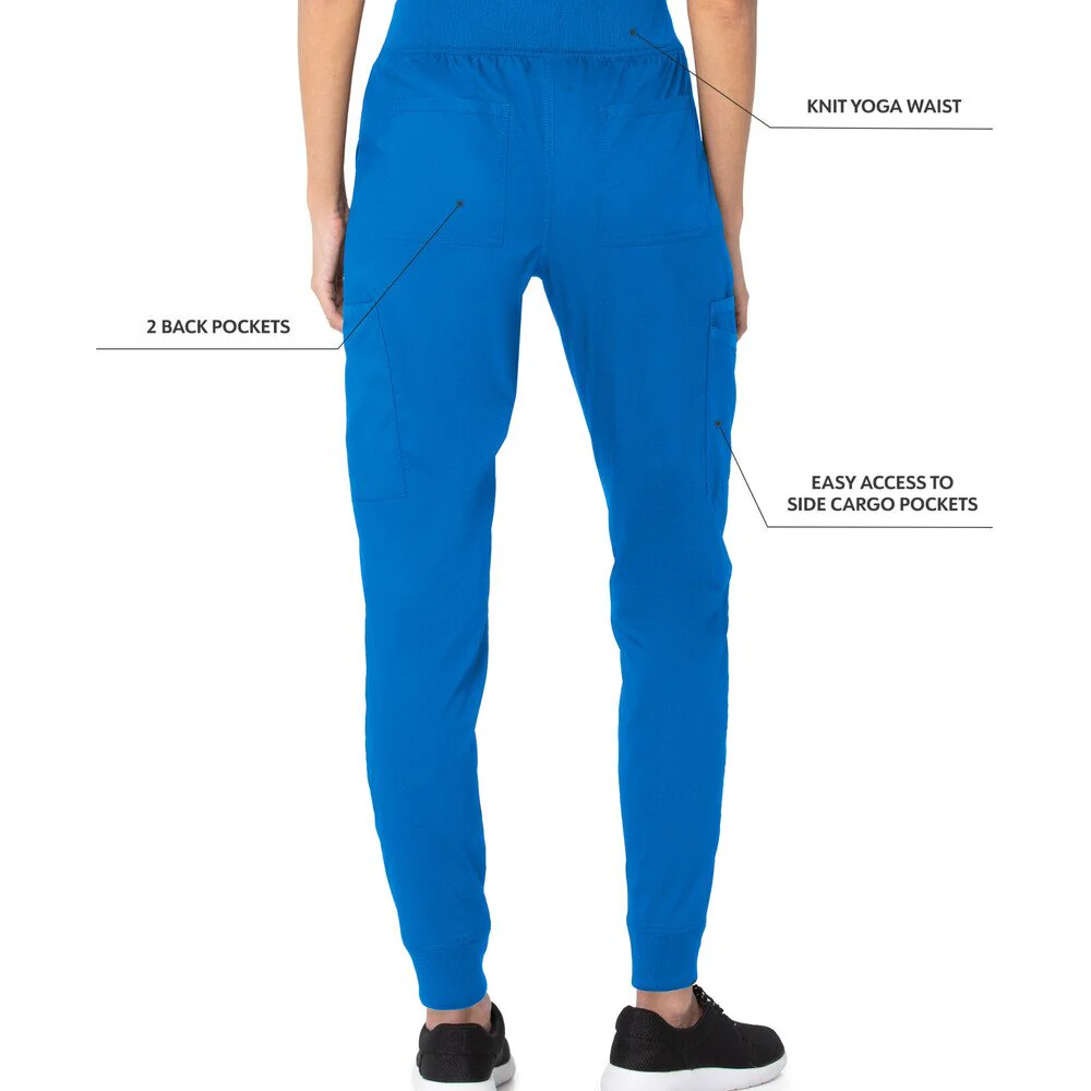 Landau Proflex Women's Banded-Bottom Jogger Pants with Elastic Waistband + 7 Pockets - ROYAL / Sizes XS - 5XL - Image 3