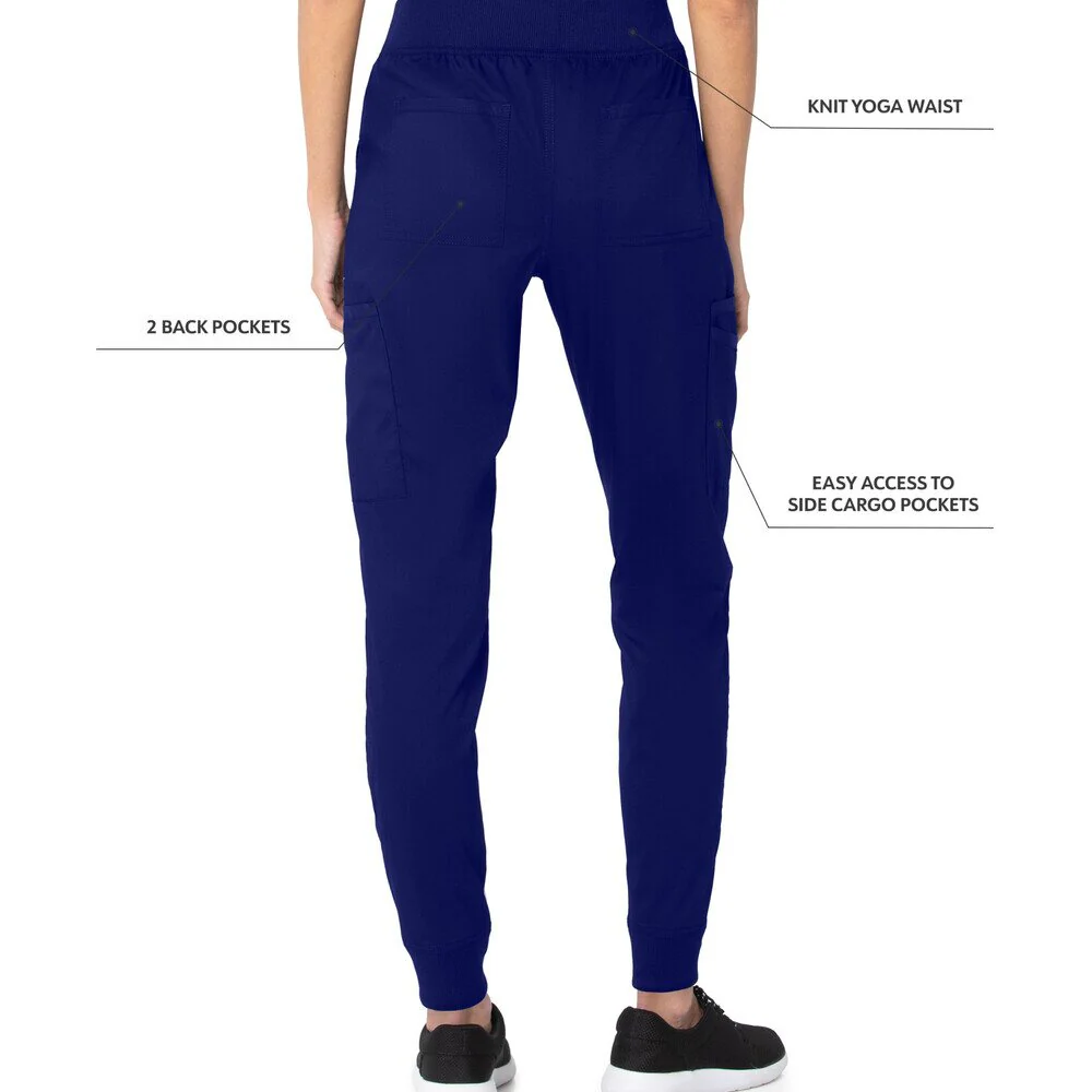 Landau Proflex Women's Banded-Bottom Jogger Pants with Elastic Waistband + 7 Pockets - TRUE NAVY / Sizes XS - 5XL - Image 3