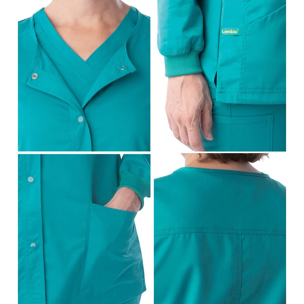 Landau Proflex Women's Snap Front Jacket - STEEL / Sizes XXS - 5XL - Image 5