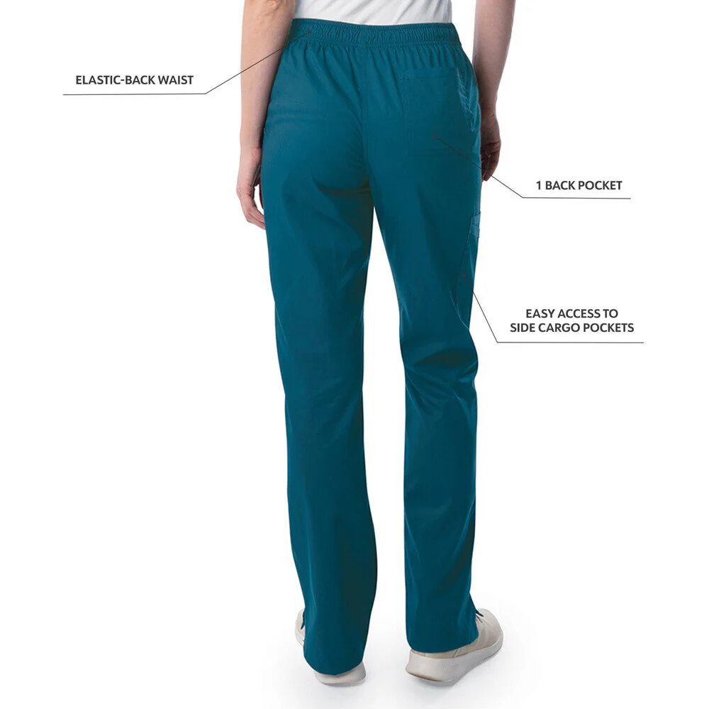 Landau Proflex Women's Straight-Leg Cargo Scrub Pants - CARIBBEAN / Sizes XXS - 5XL - Image 3