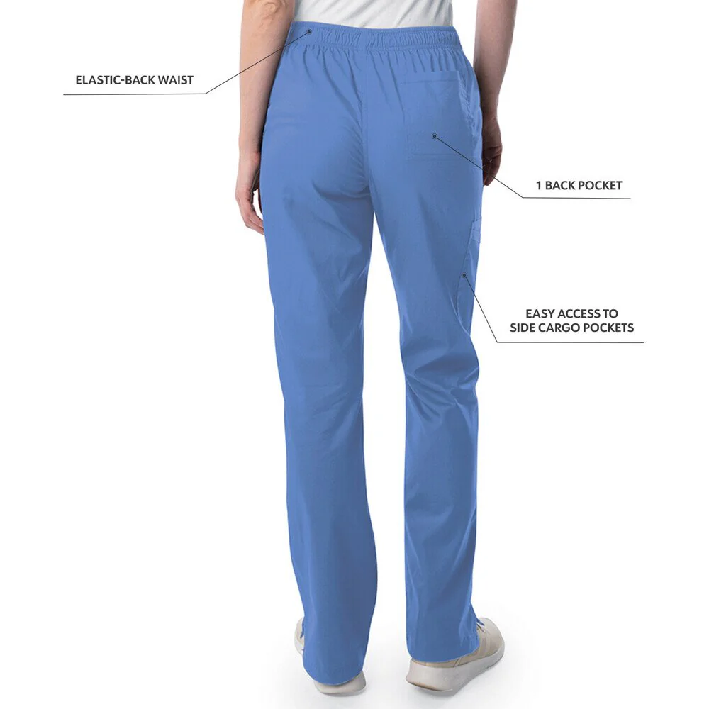 Landau Proflex Women's Straight-Leg Cargo Scrub Pants - CEIL / Sizes XXS - 5XL - Image 3