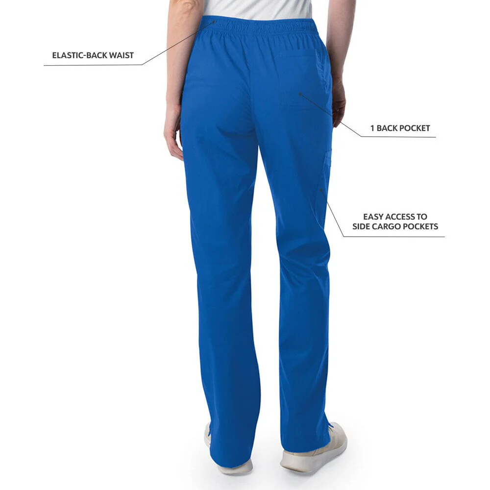 Landau Proflex Women's Straight-Leg Cargo Scrub Pants - ROYAL / Sizes XXS - 5XL - Image 3