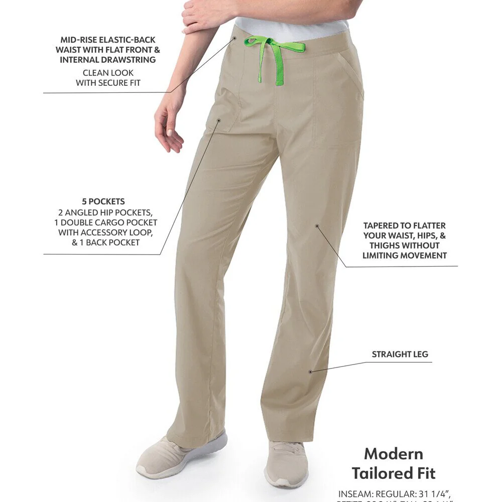 Landau Proflex Women's Straight-Leg Cargo Scrub Pants - SANDSTONE / Sizes XXS - 5XL - Image 2