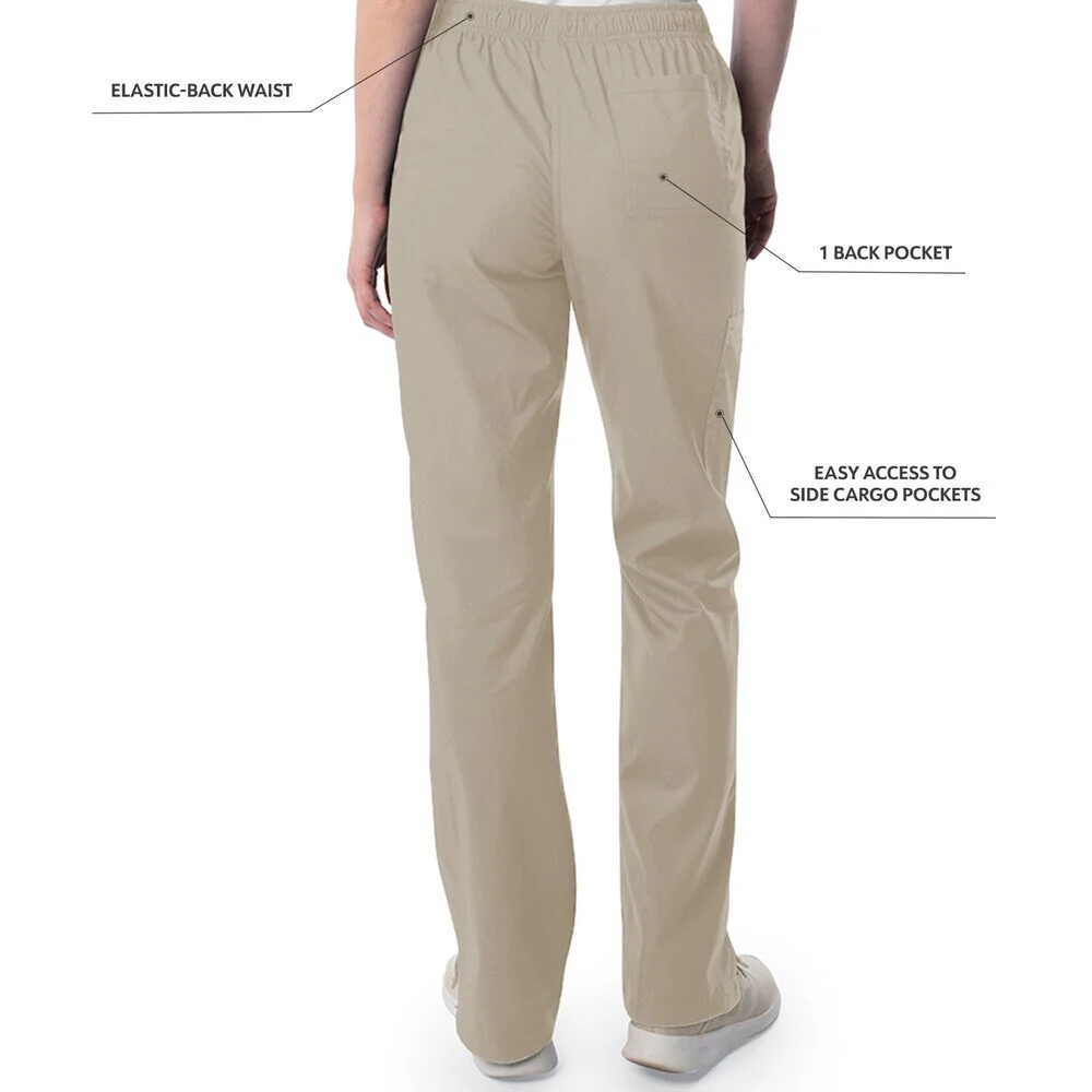 Landau Proflex Women's Straight-Leg Cargo Scrub Pants - SANDSTONE / Sizes XXS - 5XL - Image 3