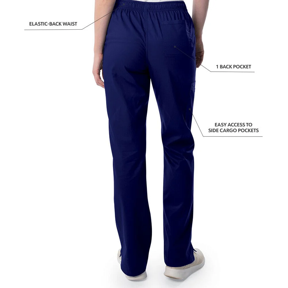 Landau Proflex Women's Straight-Leg Cargo Scrub Pants - TRUE NAVY / Sizes XXS - 5XL - Image 3