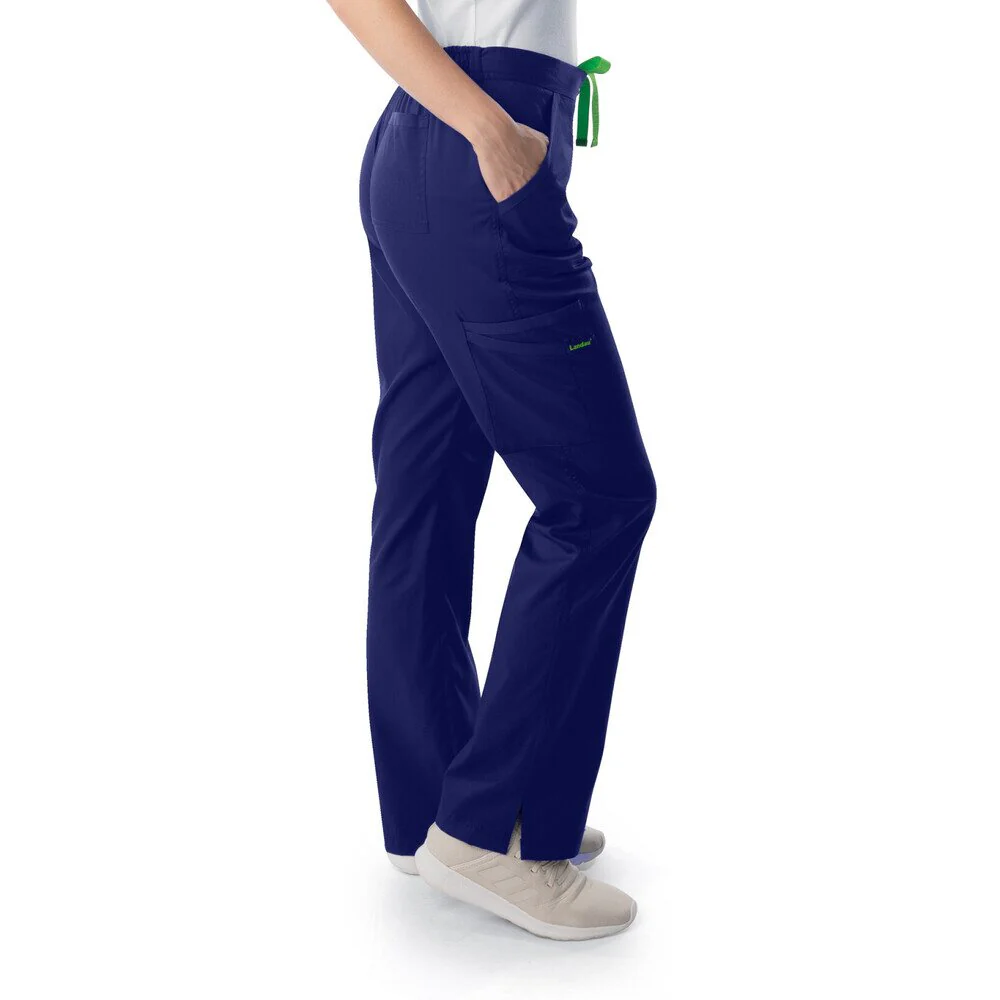 Landau Proflex Women's Straight-Leg Cargo Scrub Pants - TRUE NAVY / Sizes XXS - 5XL - Image 4
