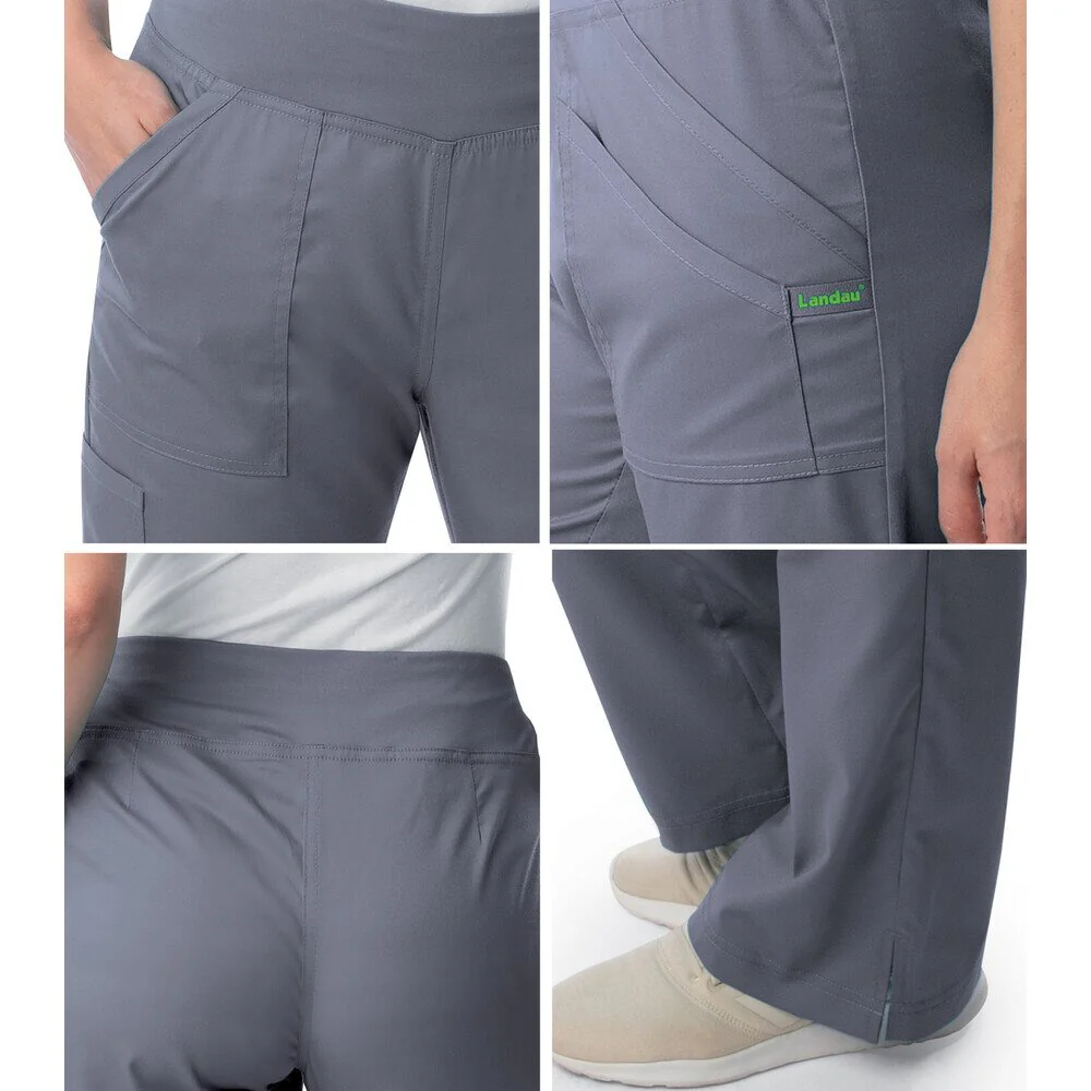 Landau Proflex Women's Straight-Leg Yoga Pants + 4 Pockets - HUNTER / Sizes XXS - 5XL - Image 5