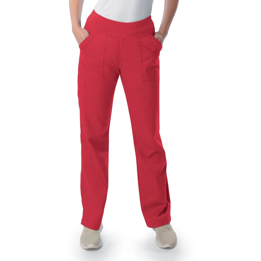 Landau Proflex Women's Straight-Leg Yoga Pants + 4 Pockets - TRUE RED / Sizes XXS - 5XL