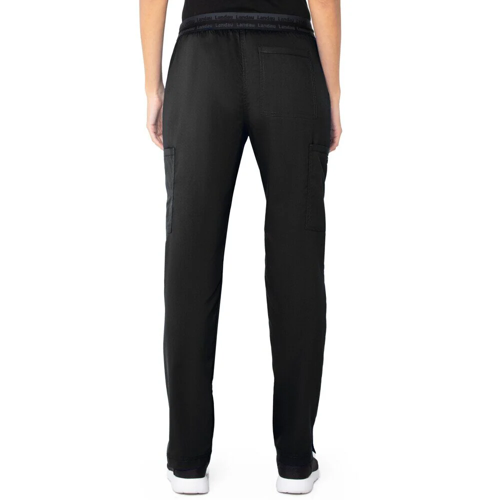 Landau Proflex Women's Tapered-Leg Cargo Pants - BLACK / Sizes XXS - 5XL - Image 3