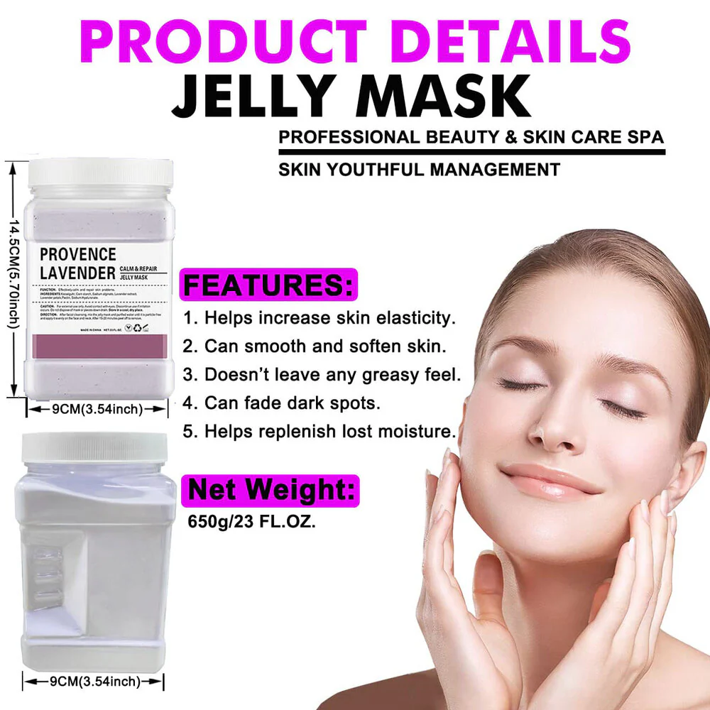 LavendeLux Soothing Repair Lavender Jelly Mask / 23 oz. - 650 grams by Jeluxe Masks - Image 8