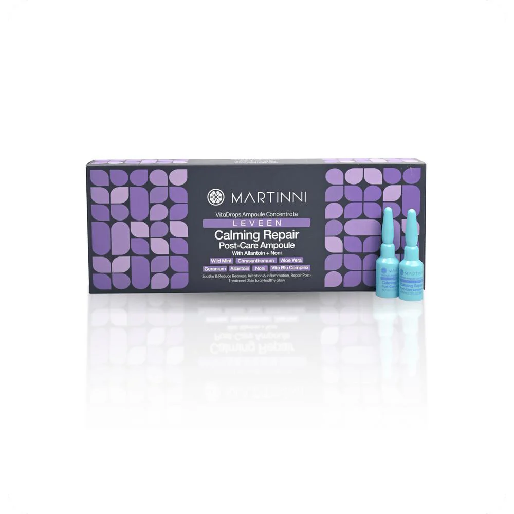 LEVEEN Calming Repair Post-Care Ampoules / Each Ampoule = 0.17 oz. - 5 mL. / 10 Ampoules Per Box X 2 = 20 Ampoules Total by Martinni - Image 2