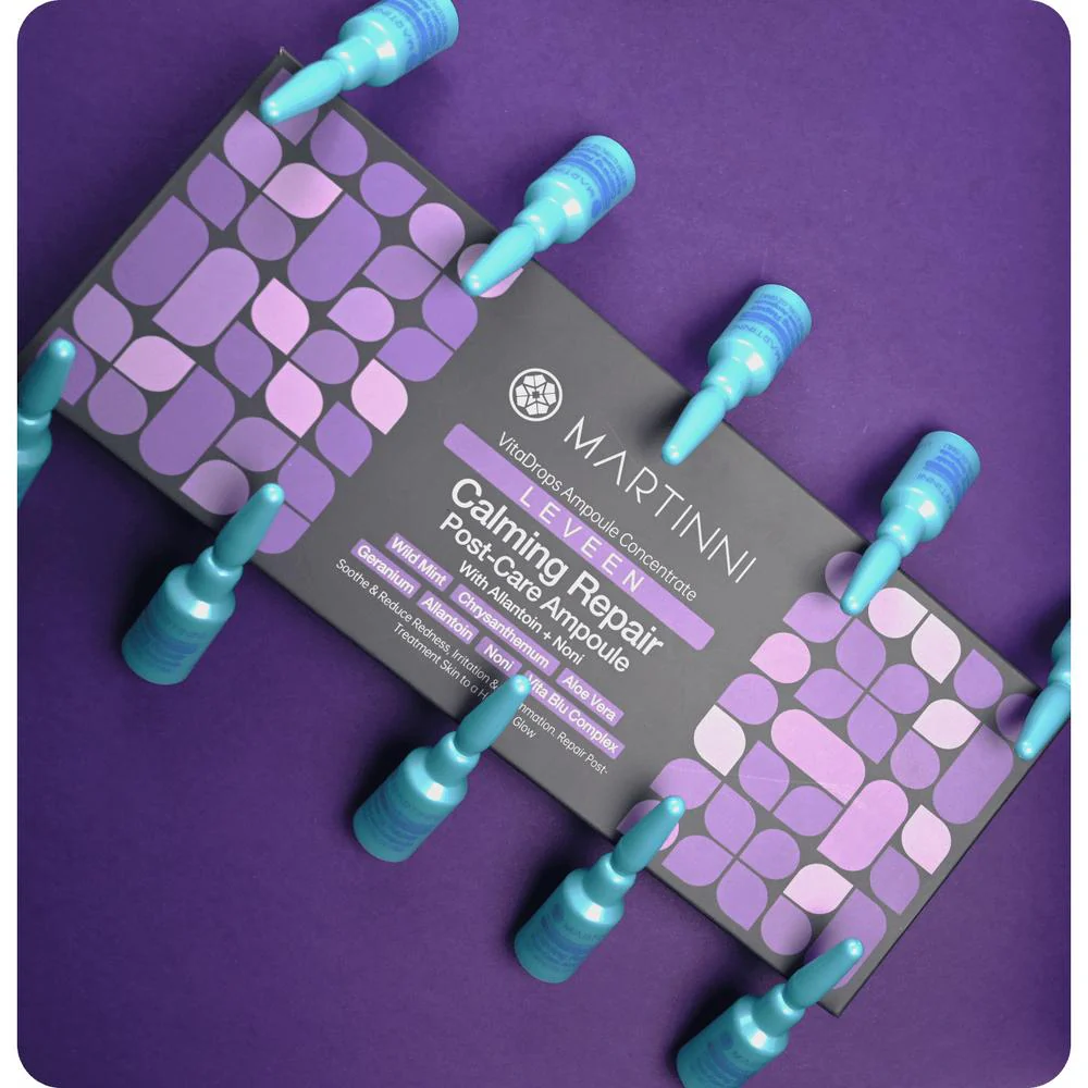 LEVEEN Calming Repair Post-Care Ampoules / Each Ampoule = 0.17 oz. - 5 mL. / 10 Ampoules Per Box X 2 = 20 Ampoules Total by Martinni - Image 4