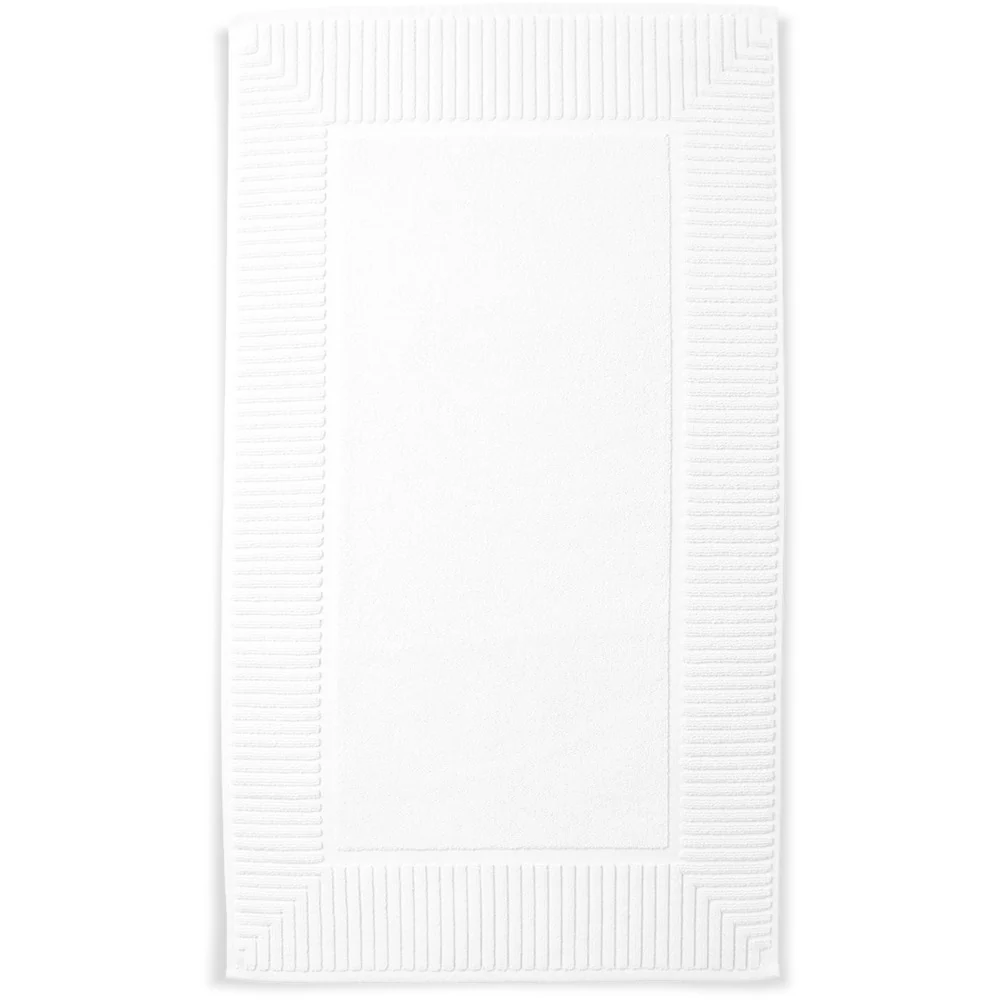 Lexi Collection Premium Bath Mat / 20" X 34" / White / 1 Dozen by The Turkish Towel Company
