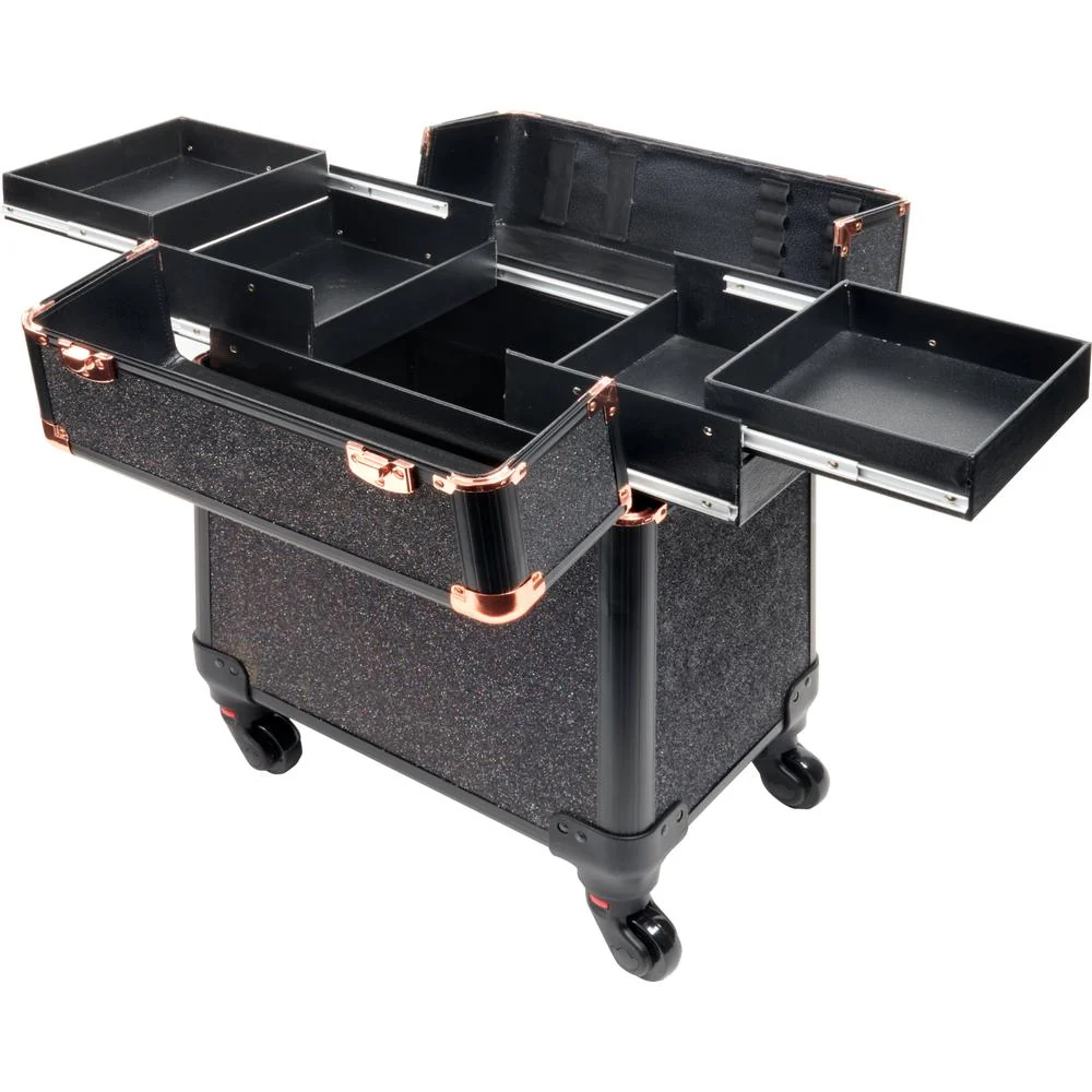 Lockable Aluminum Beauty Case on Wheels by City Lights - Image 3