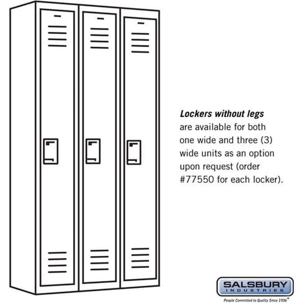 Lockers without legs - for 1 wide and 3 wide lockers by Salsbury