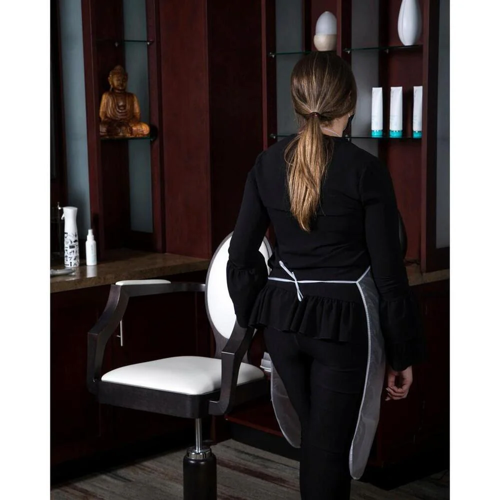 Long Vinyl Bib Apron - Reusable / Protective Barrier Against Water, Chemicals, & Germs / 42" x 36" / 1 Apron - Image 7