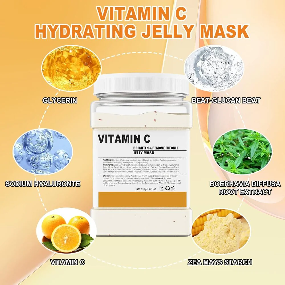 LuminEssence Vitamin C Brightening Jelly Mask / 23 oz. - 650 grams by Jeluxe Masks - Image 3
