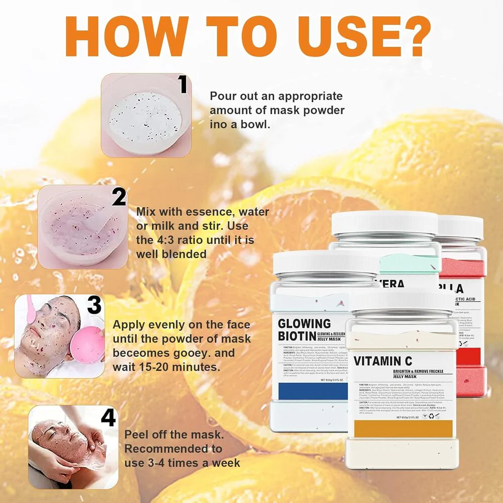 LuminEssence Vitamin C Brightening Jelly Mask / 23 oz. - 650 grams by Jeluxe Masks - Image 4