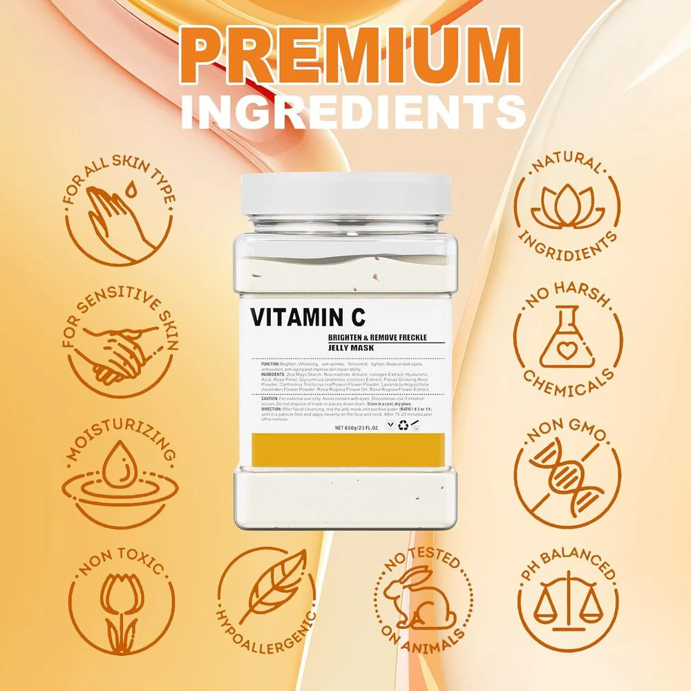 LuminEssence Vitamin C Brightening Jelly Mask / 23 oz. - 650 grams by Jeluxe Masks - Image 5