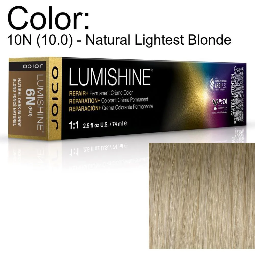 LumiShine Permanent Creme Color - 10N (10.0) - Natural Lightest Blonde / 2.5 oz. by Joico