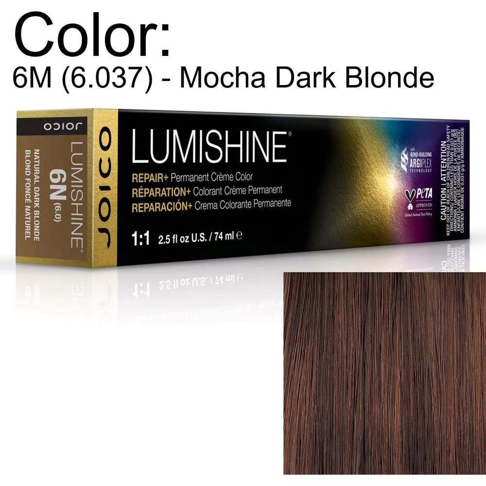 LumiShine Permanent Creme Color - 6M (6.037) - Mocha Dark Blonde / 2.5 oz. by Joico