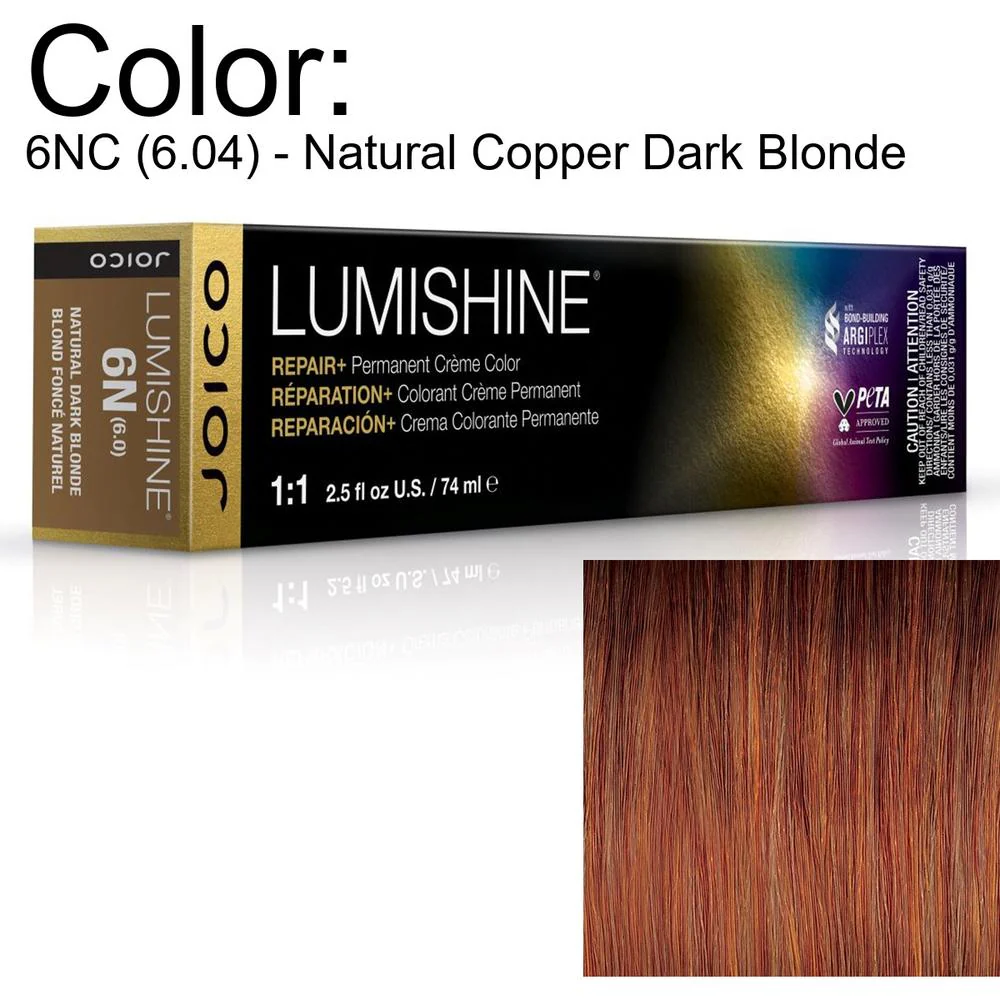 LumiShine Permanent Creme Color - 6NC (6.04) - Natural Copper Dark Blonde / 2.5 oz. by Joico