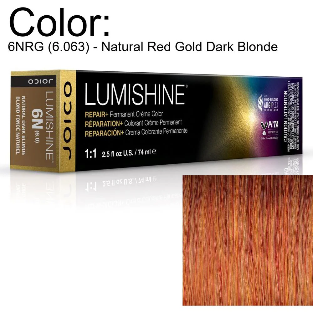 LumiShine Permanent Creme Color - 6NRG (6.063) - Natural Red Gold Dark Blonde / 2.5 oz. by Joico