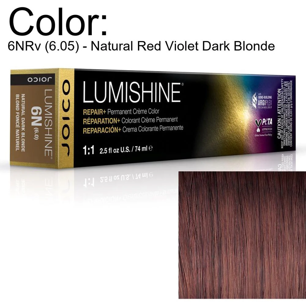 LumiShine Permanent Creme Color - 6NRv (6.05) - Natural Red Violet Dark Blonde / 2.5 oz. by Joico