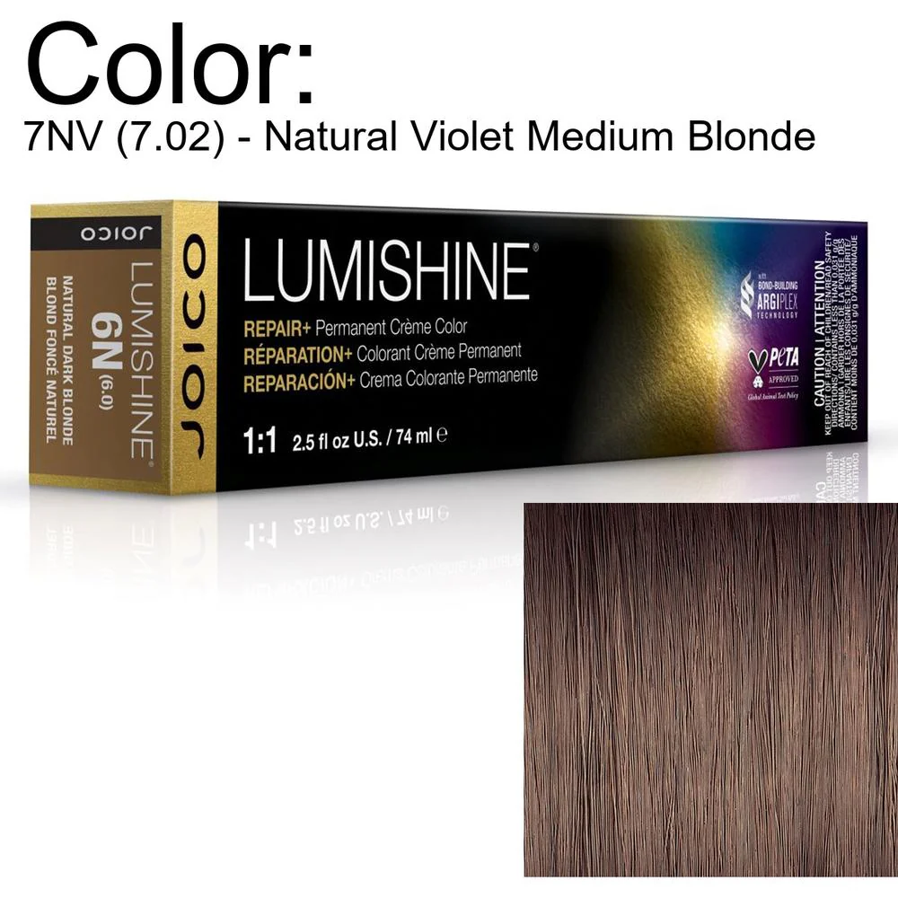 LumiShine Permanent Creme Color - 7NV (7.02) - Natural Violet Medium Blonde / 2.5 oz. by Joico