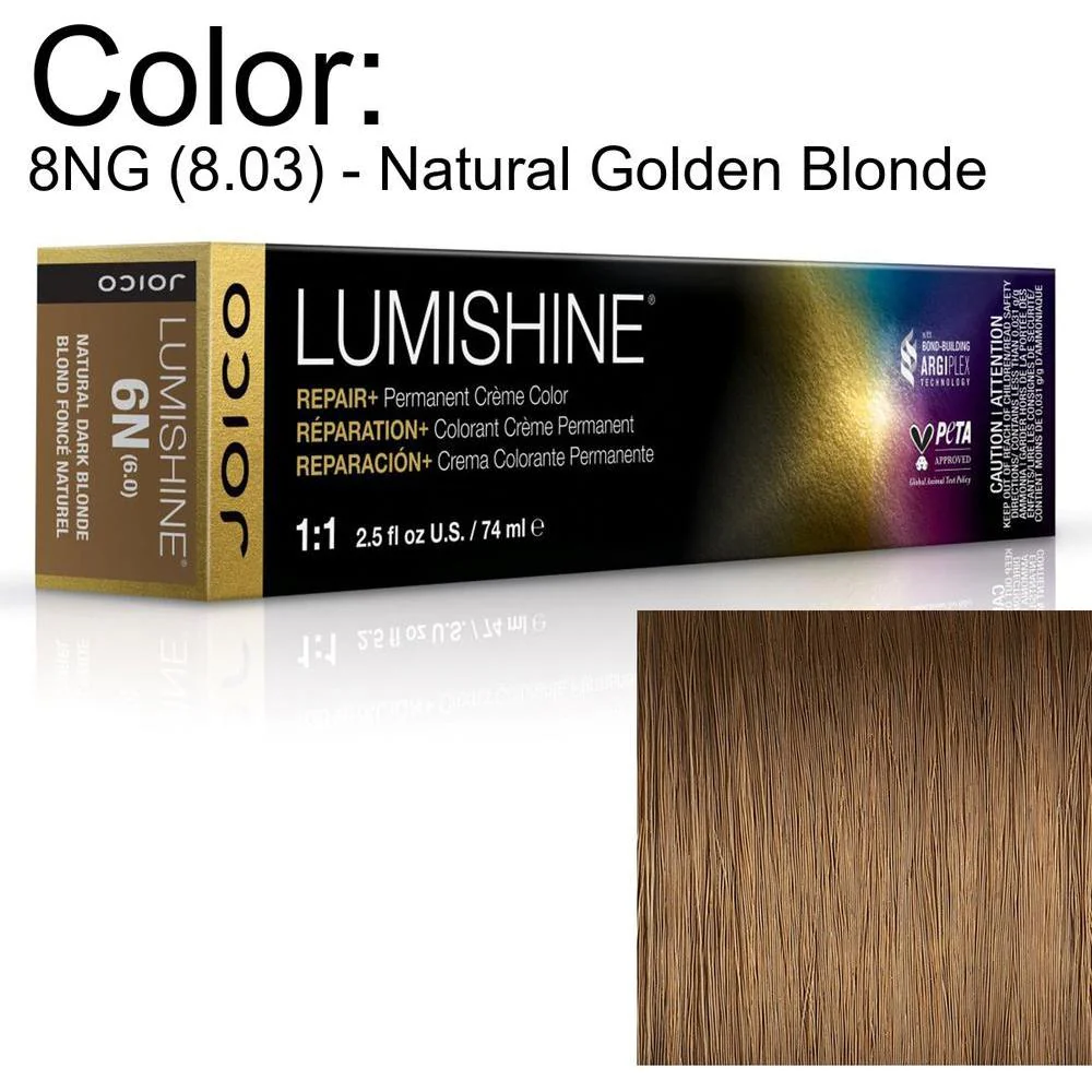 LumiShine Permanent Creme Color - 8NG (8.03) - Natural Golden Blonde / 2.5 oz. by Joico