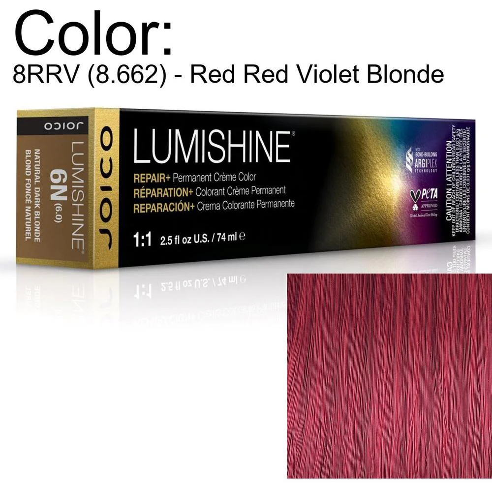 LumiShine Permanent Creme Color - 8RRV (8.662) - Red Red Violet Blonde / 2.5 oz. by Joico