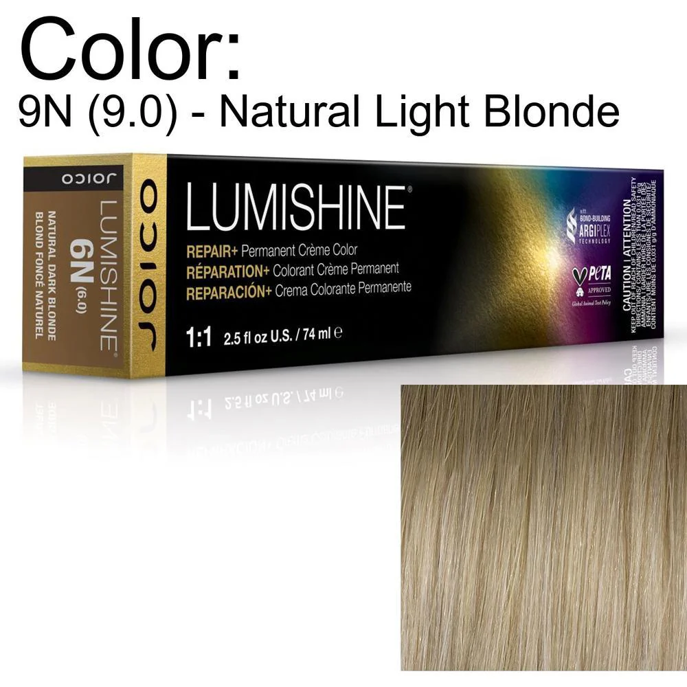 LumiShine Permanent Creme Color - 9N (9.0) - Natural Light Blonde / 2.5 oz. by Joico