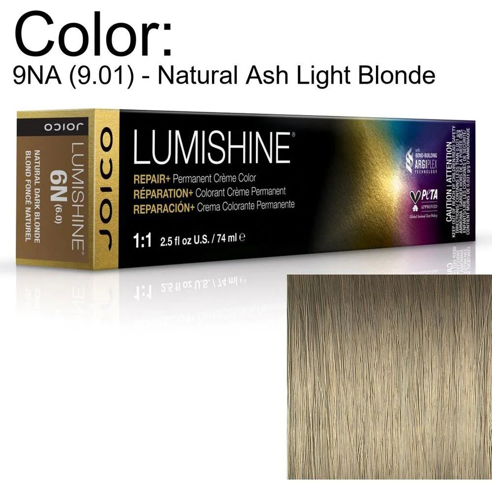 LumiShine Permanent Creme Color - 9NA (9.01) - Natural Ash Light Blonde / 2.5 oz. by Joico