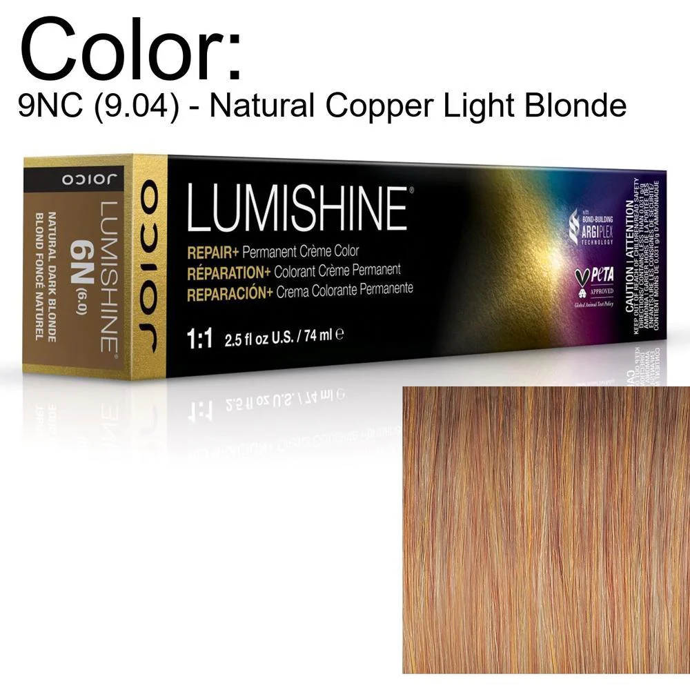 LumiShine Permanent Creme Color - 9NC (9.04) - Natural Copper Light Blonde / 2.5 oz. by Joico