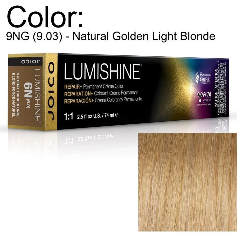LumiShine Permanent Creme Color - 9NG (9.03) - Natural Golden Light Blonde / 2.5 oz. by Joico