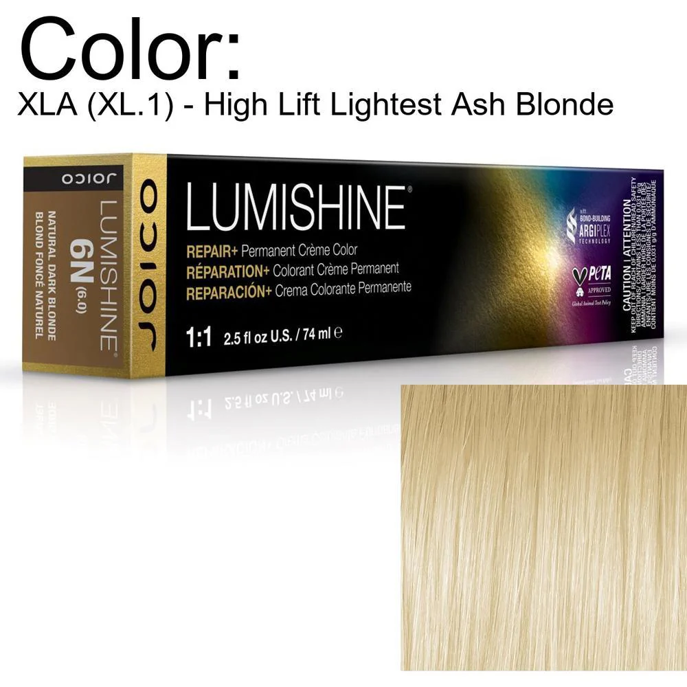 LumiShine Permanent Creme Color - XLA (XL.1) - High Lift Lightest Ash Blonde / 2.5 oz. by Joico