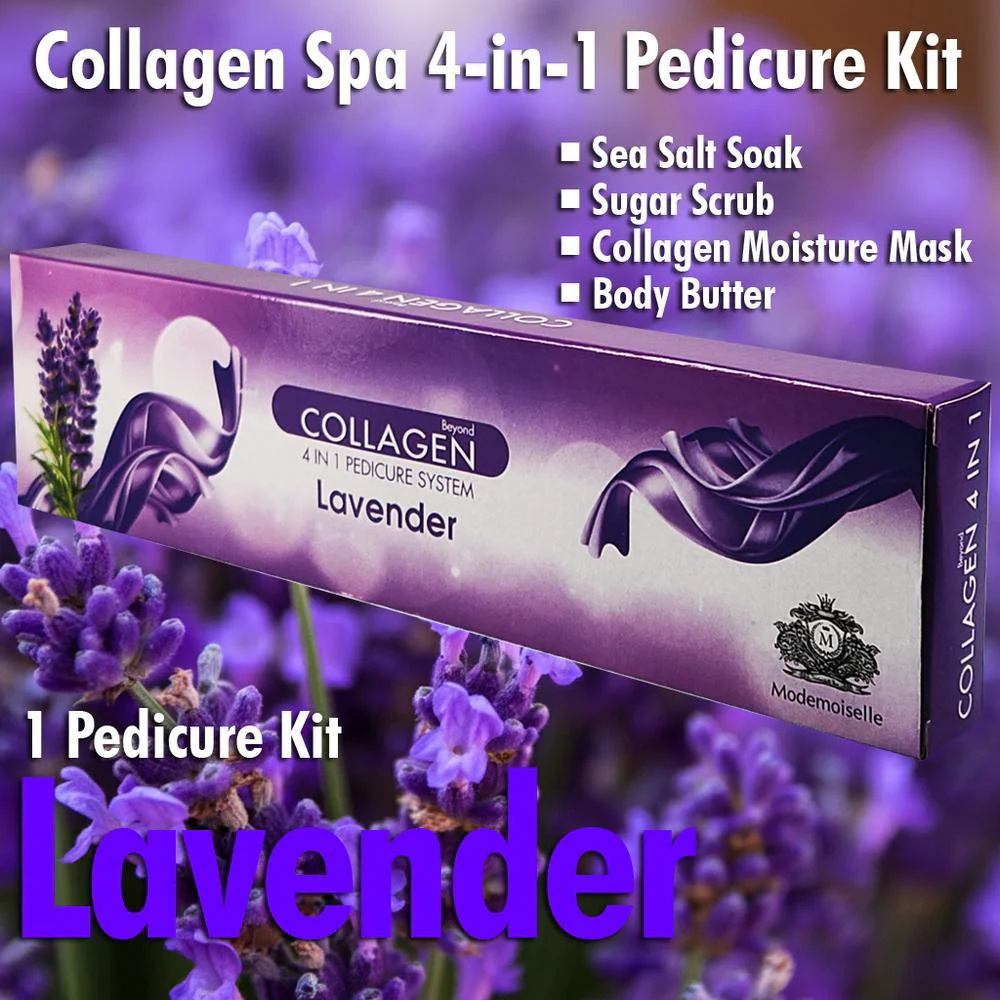 Mademoiselle Collagen Spa 4-in-1 Pedicure Kit - Lavender / 1 Pedicure Kit